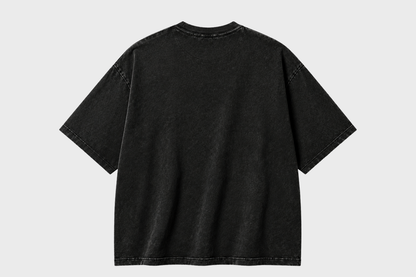 Mirage Tonal Embroidered Tee — Washed Black
