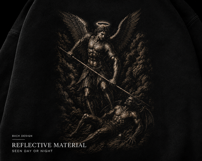 Archangel Michael Hoodie – Vintage Wash Oversized Streetwear